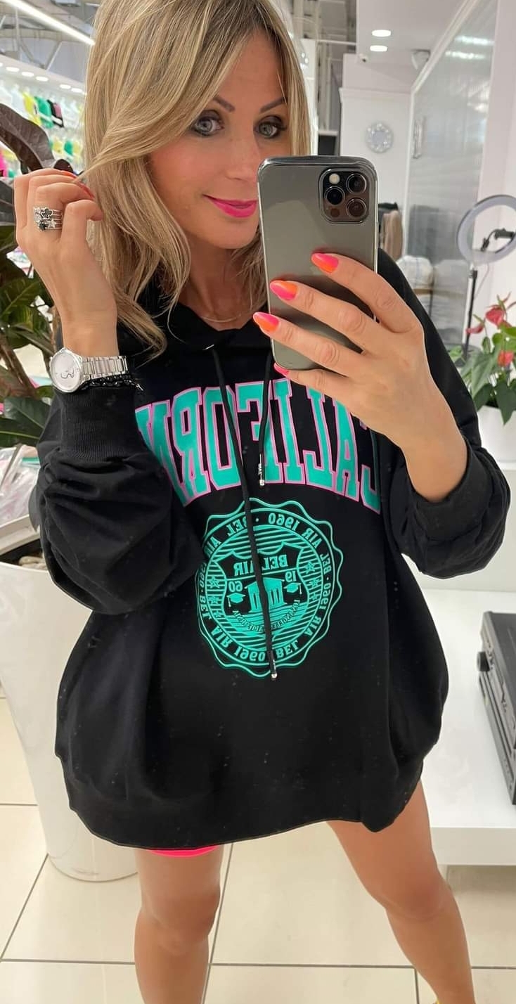 Damen-Hoodie-Baumwolle-Kapuzenpullover schwarz-Kapuze-bio-nachhaltig-günstig-ökologisch