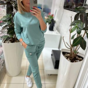 Freizeithose mit Gummilogo - Megi Collection - Mint, L/XL