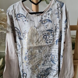 Baumwoll-Bluse Oversize mit Blumenprint – Made in Italy